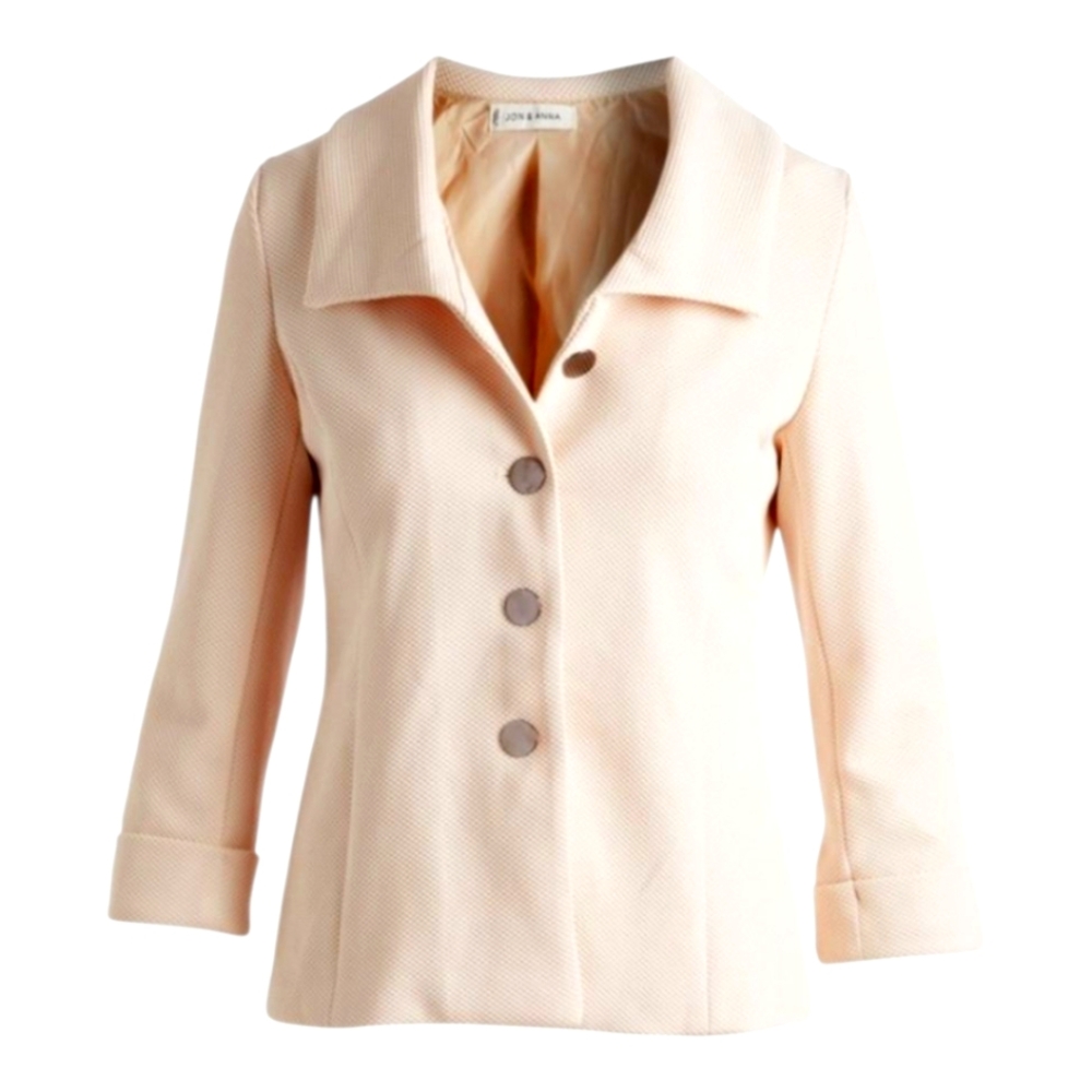 Jon & Anna Cream Waffle Knit Blazer